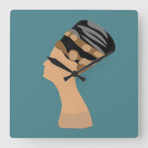 Horloge Carrée Nefertiti, reine d'Égypte