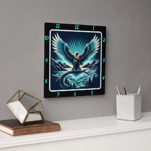 Horloge Carrée Neon Eagle Radiance Timepiece