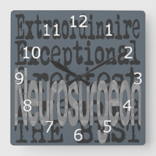 Horloge Carrée Neurochirurgien Extraordinaire