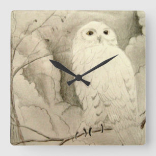 Horloge Carrée Night Owl Wall Clock