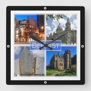 Horloge Carrée NIR003 BELFAST, Irlande du Nord,