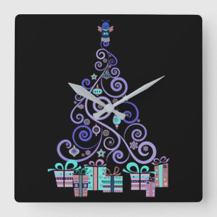HORLOGE CARRÉE ****NOËL MODERNE**** FERMER