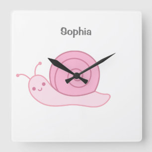 Horloge Carrée Nom bébé personnalisé, Nourriture, Enfants Squa