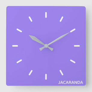 Horloge Carrée nom de couleur Jacaranda violet