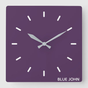 Horloge Carrée Nom de la couleur violette de Blue John