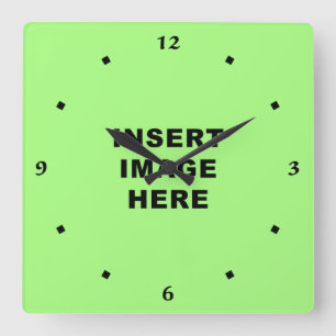 Horloge Carrée Nombres faits sur commande de calligraphie de noir