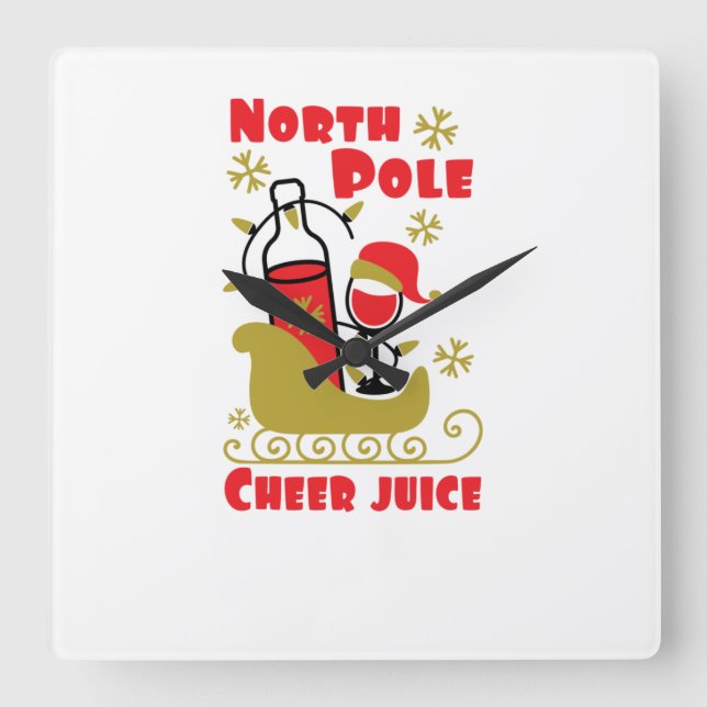 Horloge Carrée North Pole Cheer juice (Recto)