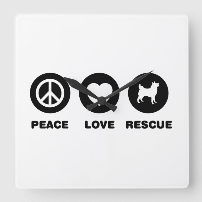 Horloge Carrée Norvégien Elkhound (Recto)