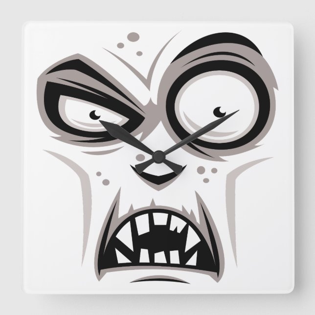 Horloge Carrée Nosferatu Vampire Face (Recto)