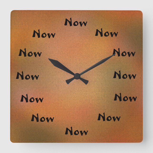 Horloge Carrée Now Inspiring Design Wall Clocks (Recto)