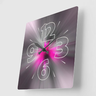 Horloge Carrée Nuances de pourpre