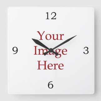 Horloge Carrée Numéros Créez votre propre