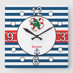 Horloge Carrée Nursery Theme