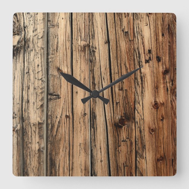Horloge Carrée Oak wood clock (Recto)