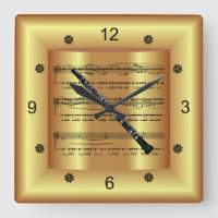 ~ Oboe ~ Partition courbe ~ Arrière - plan or ~