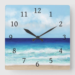Horloge Carrée Ocean Beach Vue sur la mer 275