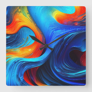 Horloge Carrée Ocean Lava "Astralsurge"