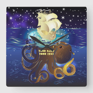 Horloge Carrée Octopus Huge et Caravella