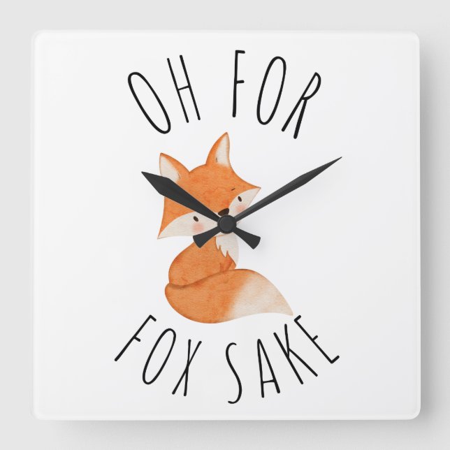 Horloge Carrée Oh pour Fox Sake (Recto)