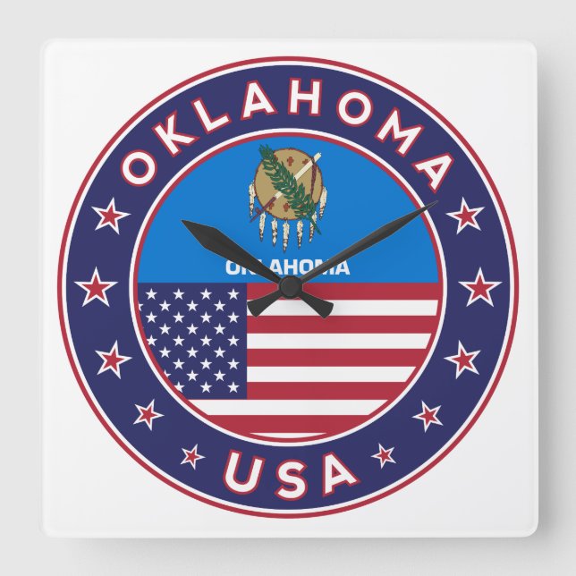 Horloge Carrée Oklahoma (Recto)