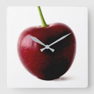Horloge Carrée One Sweet Cherry Wall Clock