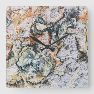 Horloge Carrée Onyx Stone Pattern