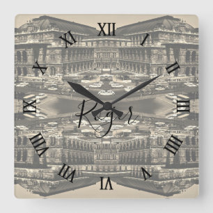 Horloge Carrée Opéra Staatsoper de Vienne Autriche vintage