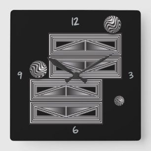 Horloge Carrée Optics thru Shapes