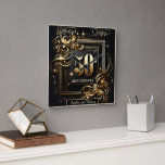 Horloge Carrée Or élégant : Célébration de 50 ans<br><div class="desc">Célébrez un demi-siècle d'amour avec ce design radieux. Un riche fond noir fournit un contraste dramatique avec un cadre doré orné,  accentué de fioritures et de détails scintillants. Le texte gras "Anniversaire de 50 ans" se dresse fièrement au centre,  dégageant une beauté et une élégance intemporelles.</div>