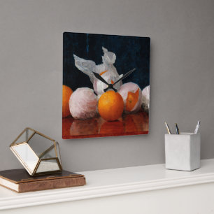 Horloge Carrée Oranges enrobées par William Joseph Mccloskey