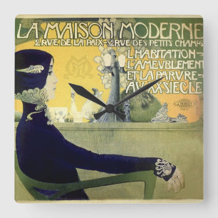 Horloge Carrée Orazi Manuel 1905 Publicité française Vintage