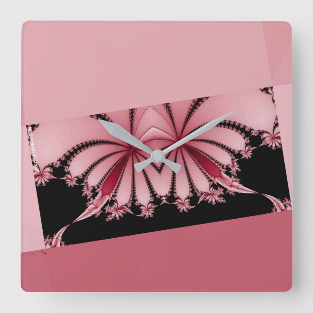 Horloge Carrée orchidée (Recto)