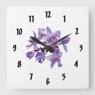 Horloge Carrée Orchides pourvues de Dew