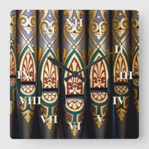 Horloge Carrée Organ clock - roman numerals