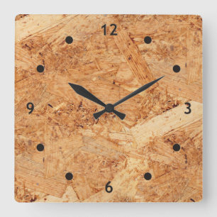 Horloge Carrée oriented strand board - OSB seamless