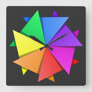 Horloge Carrée origami