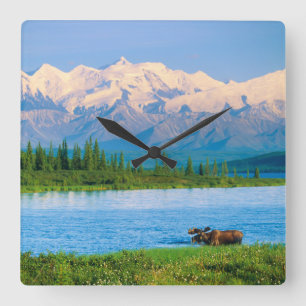 Horloge Carrée Orignal dans le lac Wonder