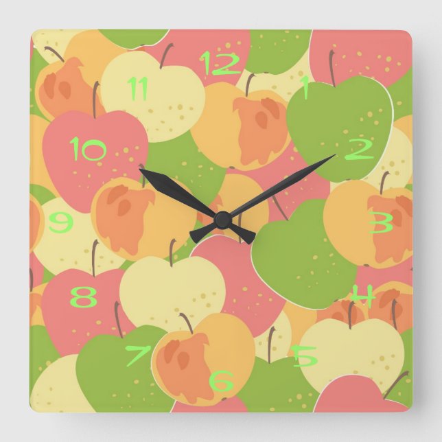 Horloge Carrée Ornament with Apples (Recto)