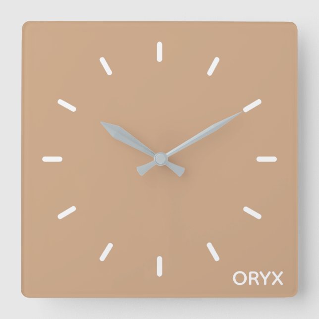 Horloge Carrée Oryx brown beige color name (Recto)