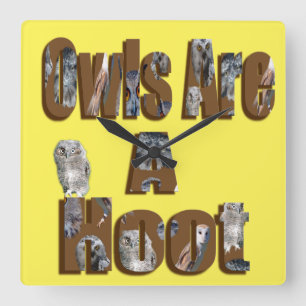 Horloge Carrée Owls Are A Hoot