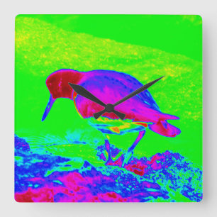 Horloge Carrée Oyster Catcher