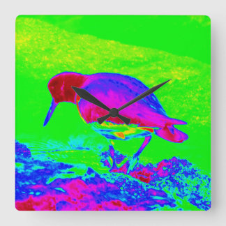Horloge Carrée Oyster Catcher