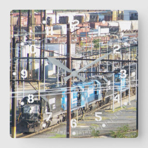 Horloge Carrée PA du sud d'Harrisburg de yard de chemin de fer