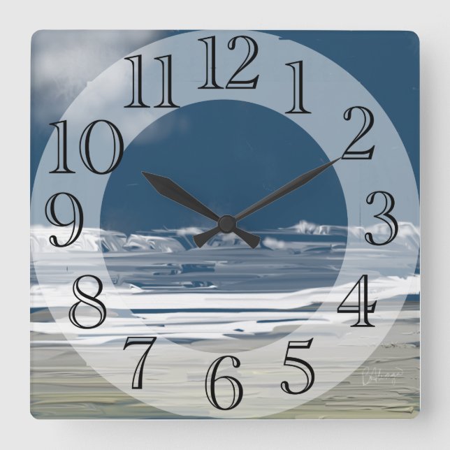 Horloge Carrée Pacific Northwest Ocean Dreams (Recto)