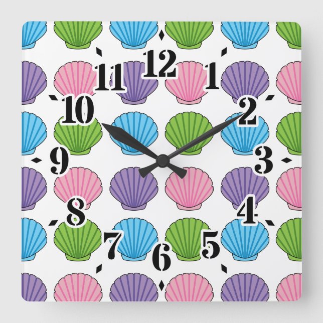 Horloge Carrée Pack de Pastel (Recto)