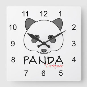 Horloge Carrée Panda Dreamer