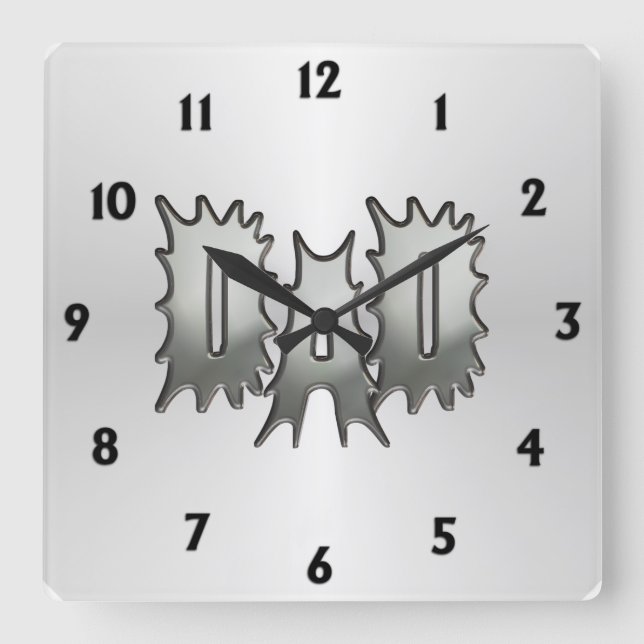 Horloge Carrée Papa éclatant (Recto)