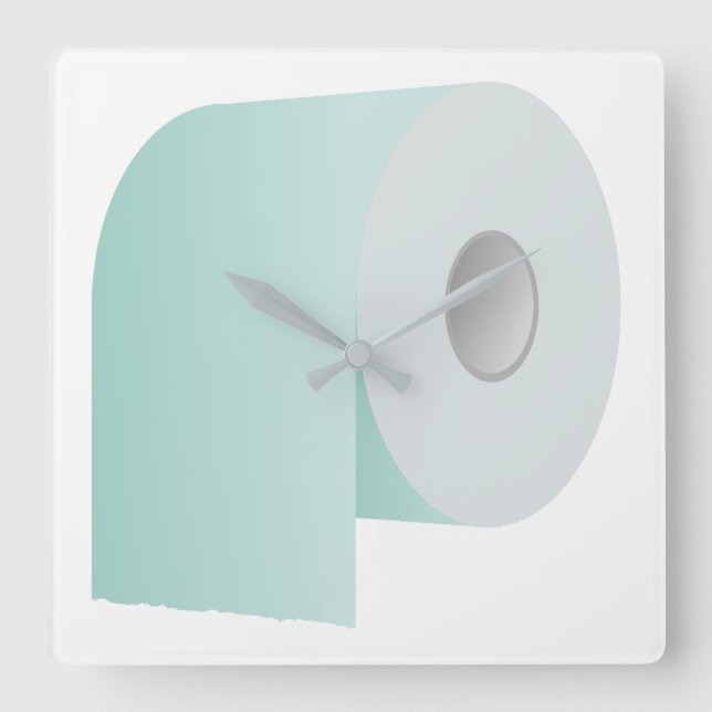Horloge Carrée Papier toilette (Recto)