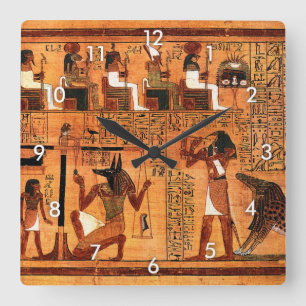 Horloge Carrée Papyrus royal égyptien
