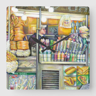 Horloge Carrée Paradise Pushcart